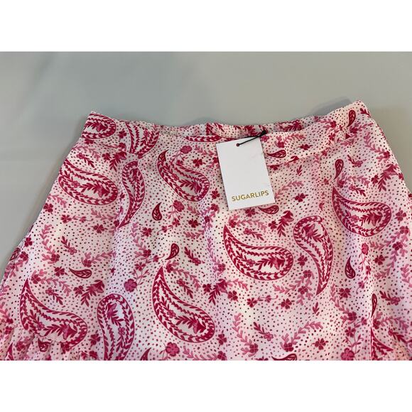 NWT Sugarlips Paisley Floral Maxi Skirt Womens Medium Boho Chic Fairy Festival - Picture 8 of 16